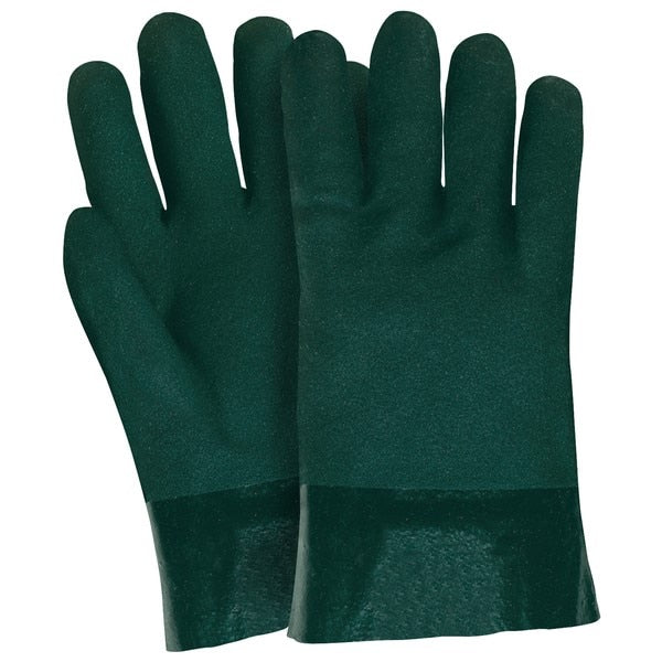 MCR SAFETY Mcr Safety 6421 Pvc Work Gloves Large Hunter Green 10 Inch