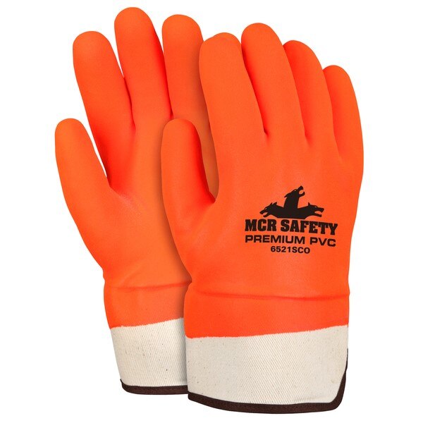 MCR SAFETY Mcr Safety 6521SCO Double Dip Pvc Gloves Large