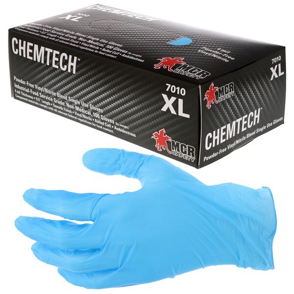 MCR SAFETY Mcr Safety 7010S Disposable Gloves Small Vinyl Nitrile 4 Mil