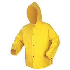 MCR SAFETY Mcr Safety 800JHX2 Fr Jacket Attached Hood Yellow