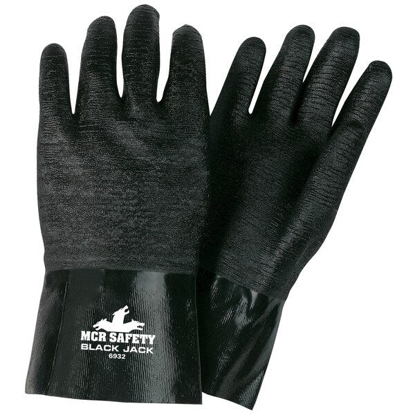 MCR SAFETY Mcr Safety 6932 Neoprene Gloves 12 Inch Large Black