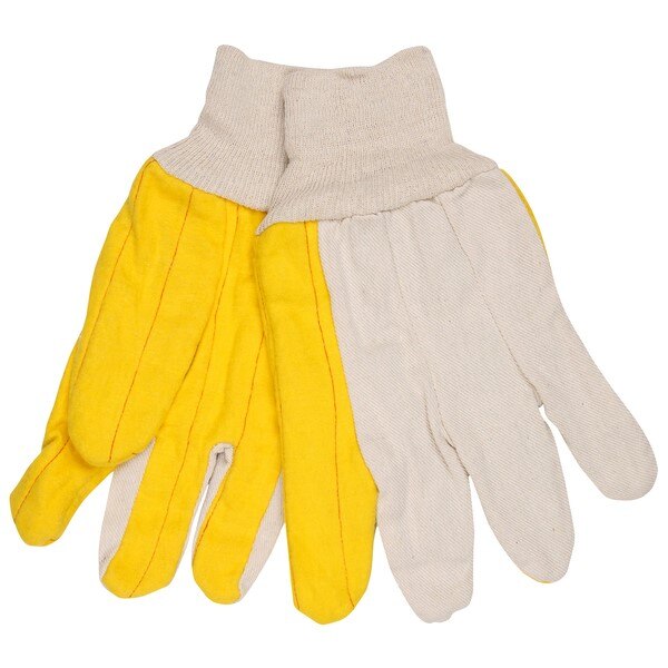 MCR SAFETY Mcr Safety 8516 Canvas Chore Gloves Large Yellow