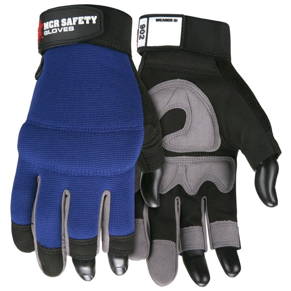 MCR SAFETY Mcr Safety 902XL Mechanics Gloves X-large Synthetic Blue