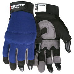 MCR SAFETY Mcr Safety 902M Mechanics Gloves Medium Synthetic Blue