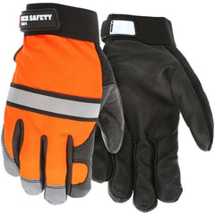 MCR SAFETY Mcr Safety 921S Mechanics Gloves Small Leather Black