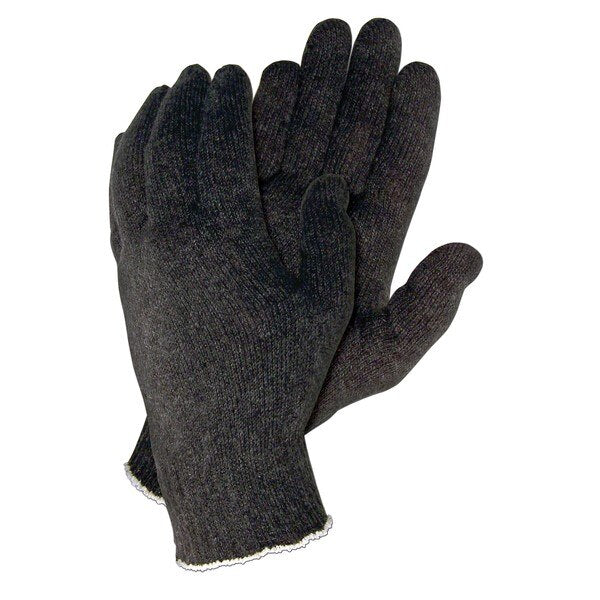 MCR SAFETY Mcr Safety 9610SB String Knit Gloves Small Black