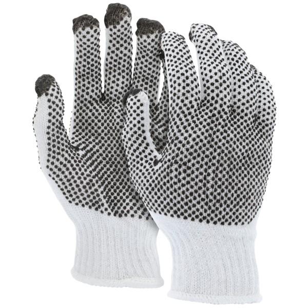 MCR SAFETY Mcr Safety 9660S Work Gloves Small White Pvc Dot