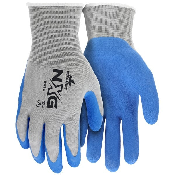 MCR SAFETY Mcr Safety 96731L Memphis Gloves Large Blue Foam Latex