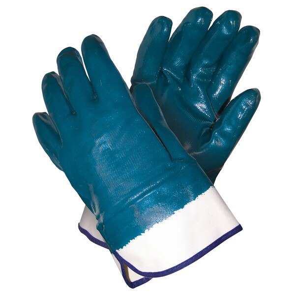MCR SAFETY Mcr Safety 97961L Nitrile Safety Cuff Gloves Large
