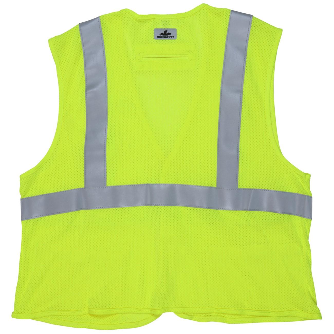 MCR SAFETY Mcr Safety FRMCL2ML-M Fr Safety Vest Lime Class 2 Medium