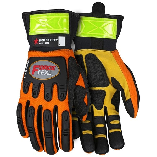 MCR SAFETY Mcr Safety HV100XXXL Forceflex Mechanics Gloves 3x-large