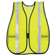 MCR SAFETY Mcr Safety S220WR Mesh Safety Vest Lime 18x47 in