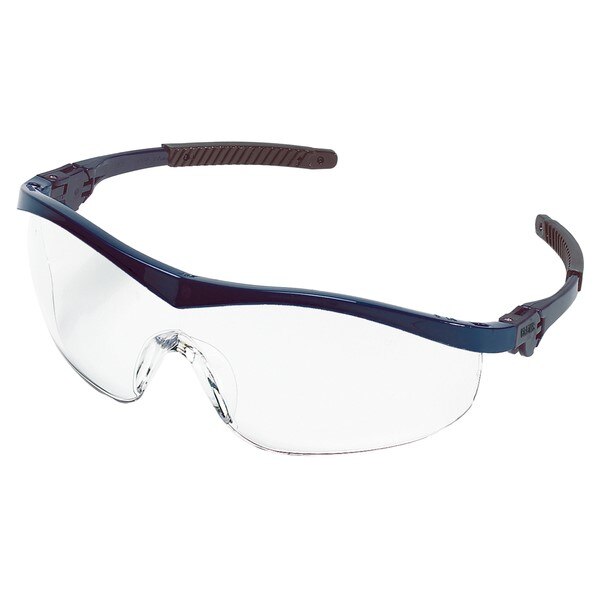 MCR SAFETY Mcr Safety ST120 Safety Glasses Clear Lens Navy Temple