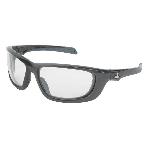 MCR SAFETY Mcr Safety UD110PF UD1 Safety Glasses Clear Gun Metal
