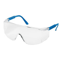 MCR SAFETY Mcr Safety TC120 Safety Glasses Clear Lens Blue Temple