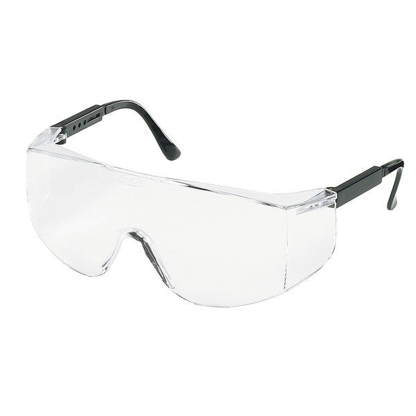 MCR SAFETY Mcr Safety TC110 Safety Glasses Clear Lens Black Temple