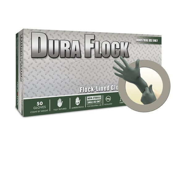 ANSELL Ansell DFK-608-L Nitrile Gloves Flock Lined Large 50pk