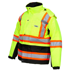 MCR SAFETY Mcr Safety VT38JHX4 Hi Vis Rain Jacket Class 3 4XL