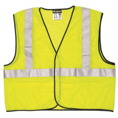 MCR SAFETY Mcr Safety VCL2MLM Class 2 Mesh Safety Vest Lime