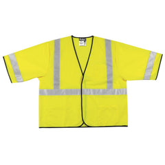 MCR SAFETY Mcr Safety VCL3SLX3 Class 3 Safety Vest Lime Silver Stripe