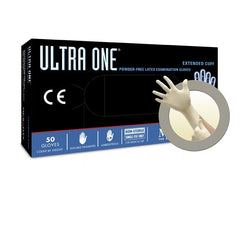 ANSELL Ansell UL-315-M Extended Latex Gloves Medium 50 Per Box