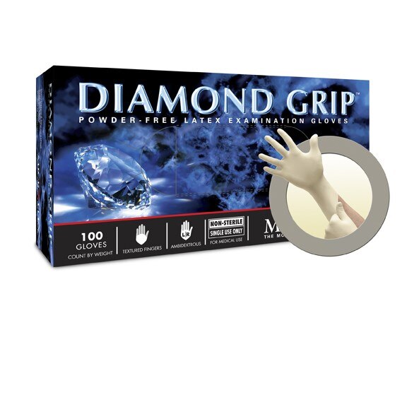 ANSELL Ansell MF-300-XS Microflex Diamond Grip Latex Gloves Xs
