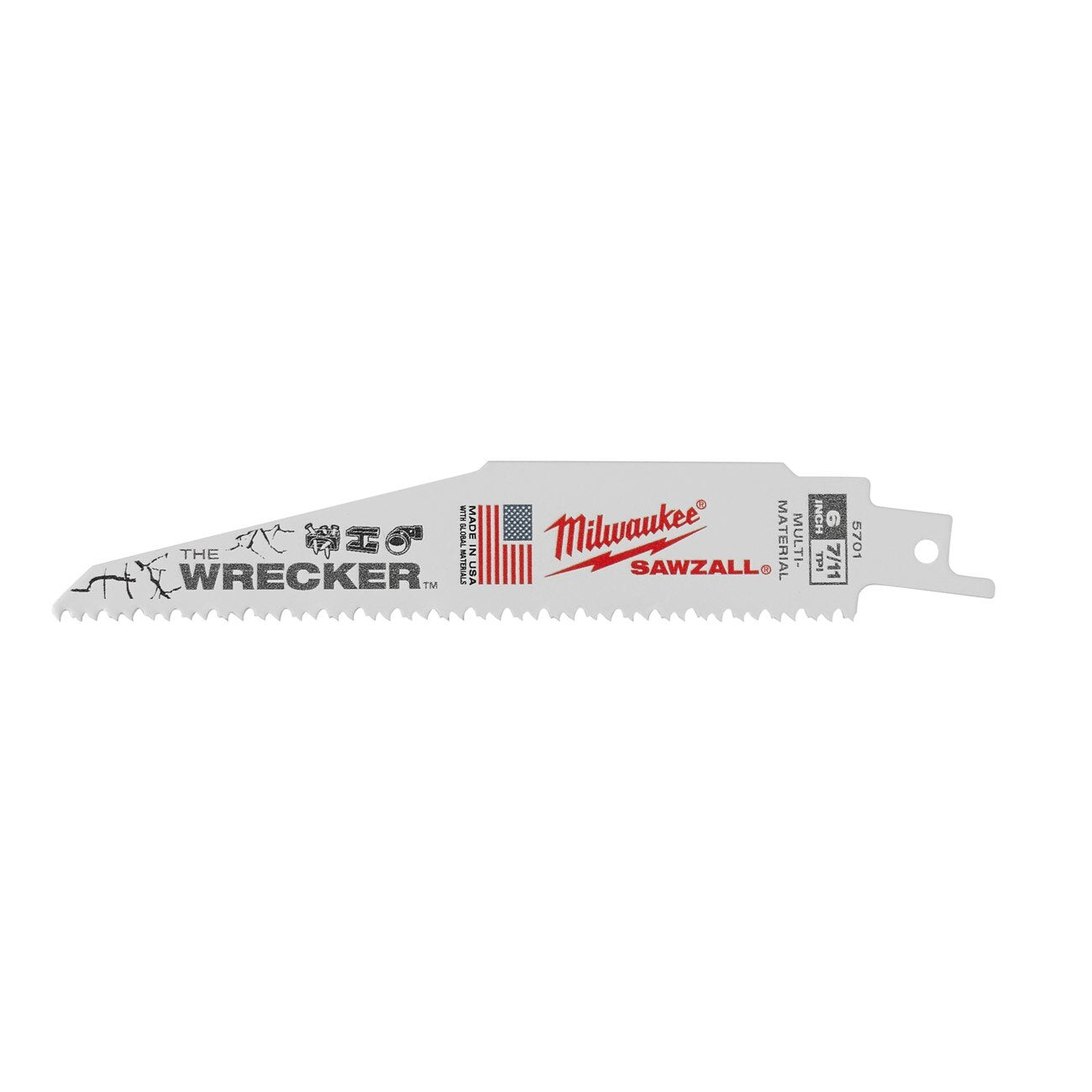 MILWAUKEE Milwaukee 48-01-2701 Wreckers Reciprocating Saw Blade 7/11 Tpi