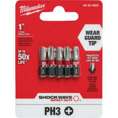 MILWAUKEE Milwaukee 48-32-4663 Shockwave Phillips 3 Insert Bit 5-pack