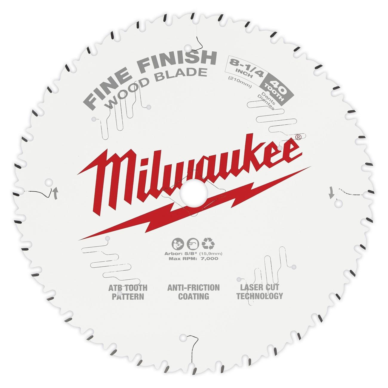MILWAUKEE Milwaukee 48-40-0822 Fine Finish Circular Saw Blade 40T