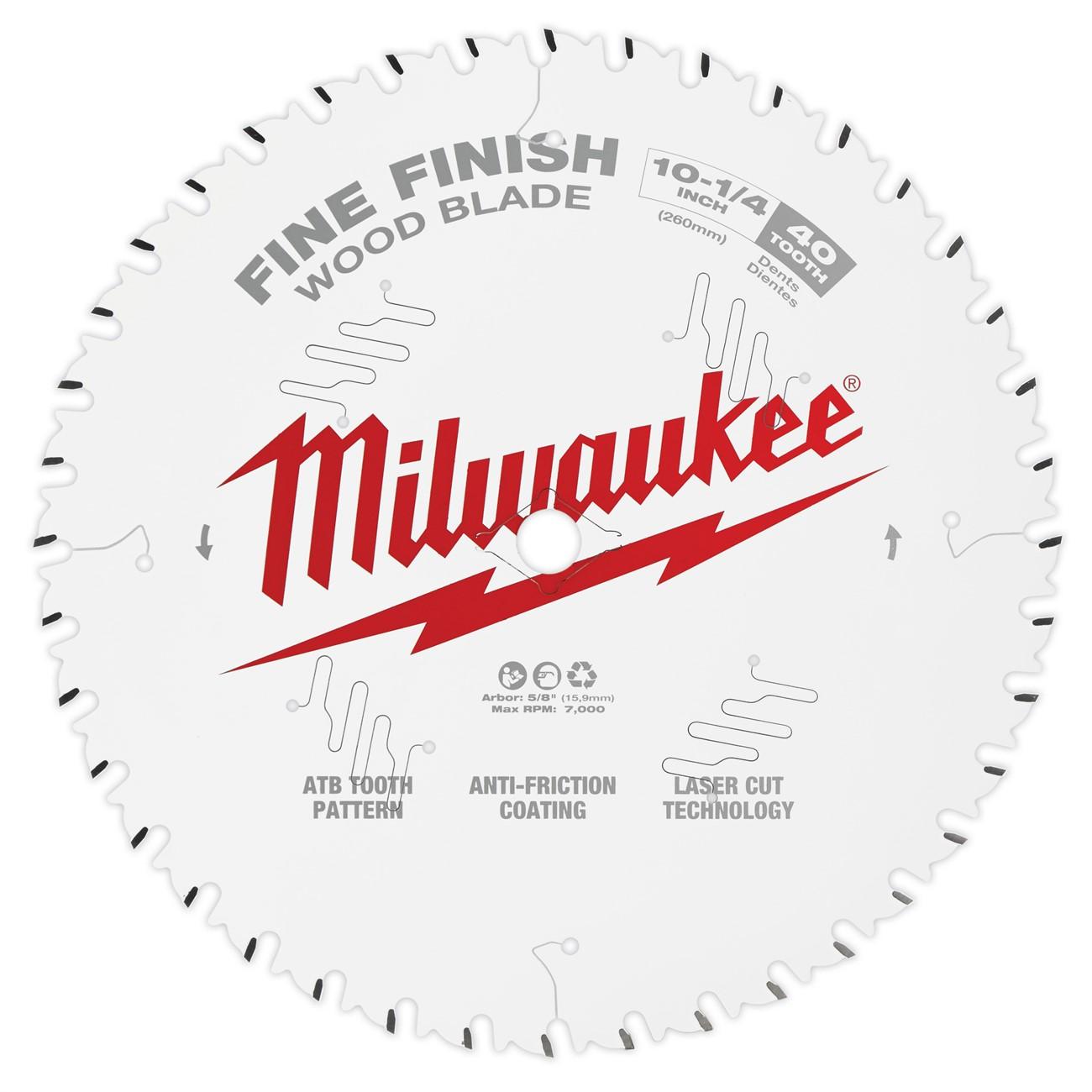 MILWAUKEE Milwaukee 48-40-1040 Fine Finish Circular Saw Blade 40T 10in