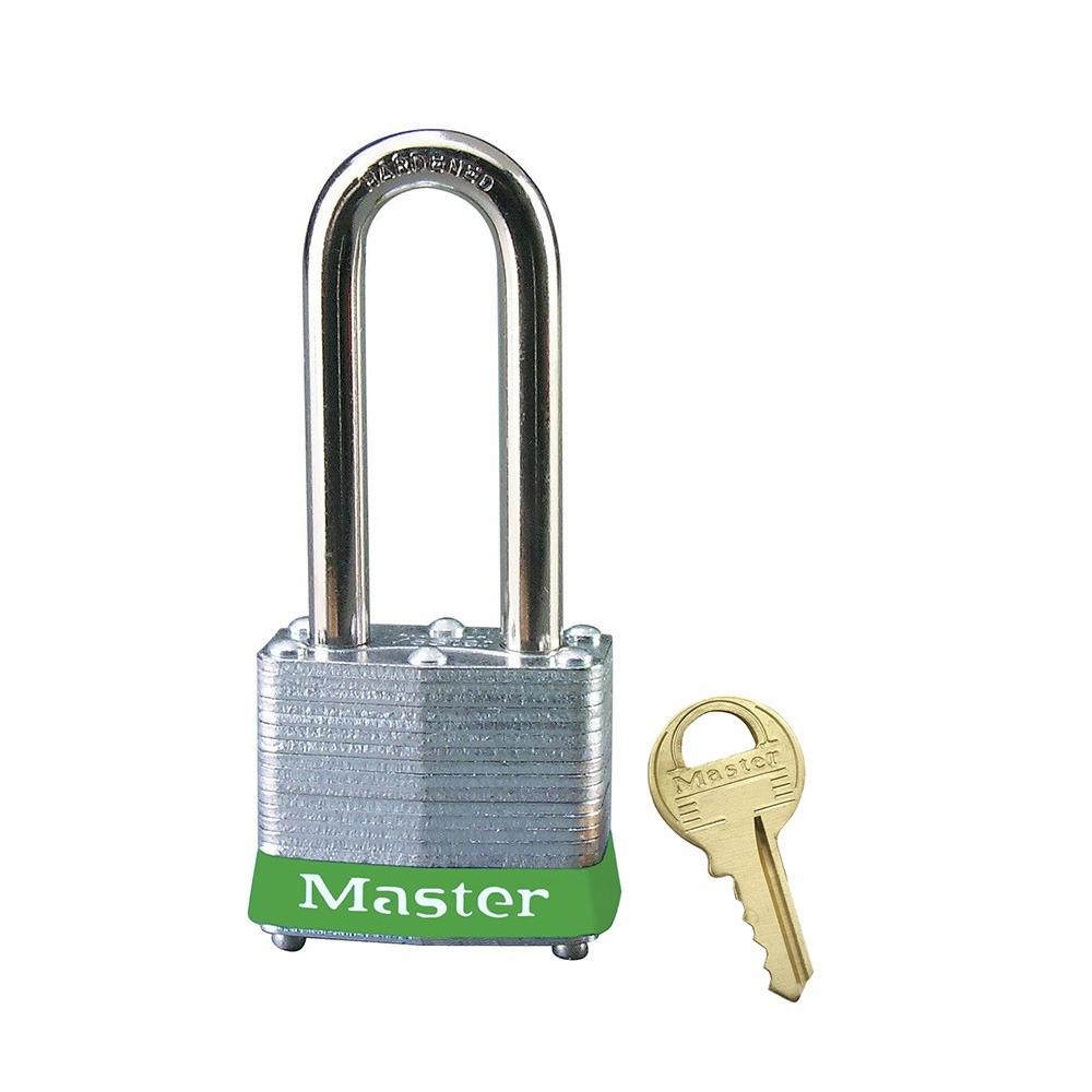MASTER LOCK Master Lock 3LHGRN Safety Padlock Laminated Steel Green