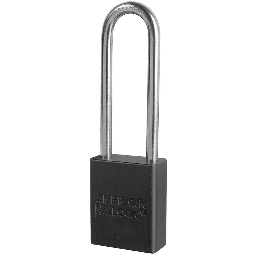 MASTER LOCK Master Lock A1107KA-BLK Aluminum Safety Padlock Black