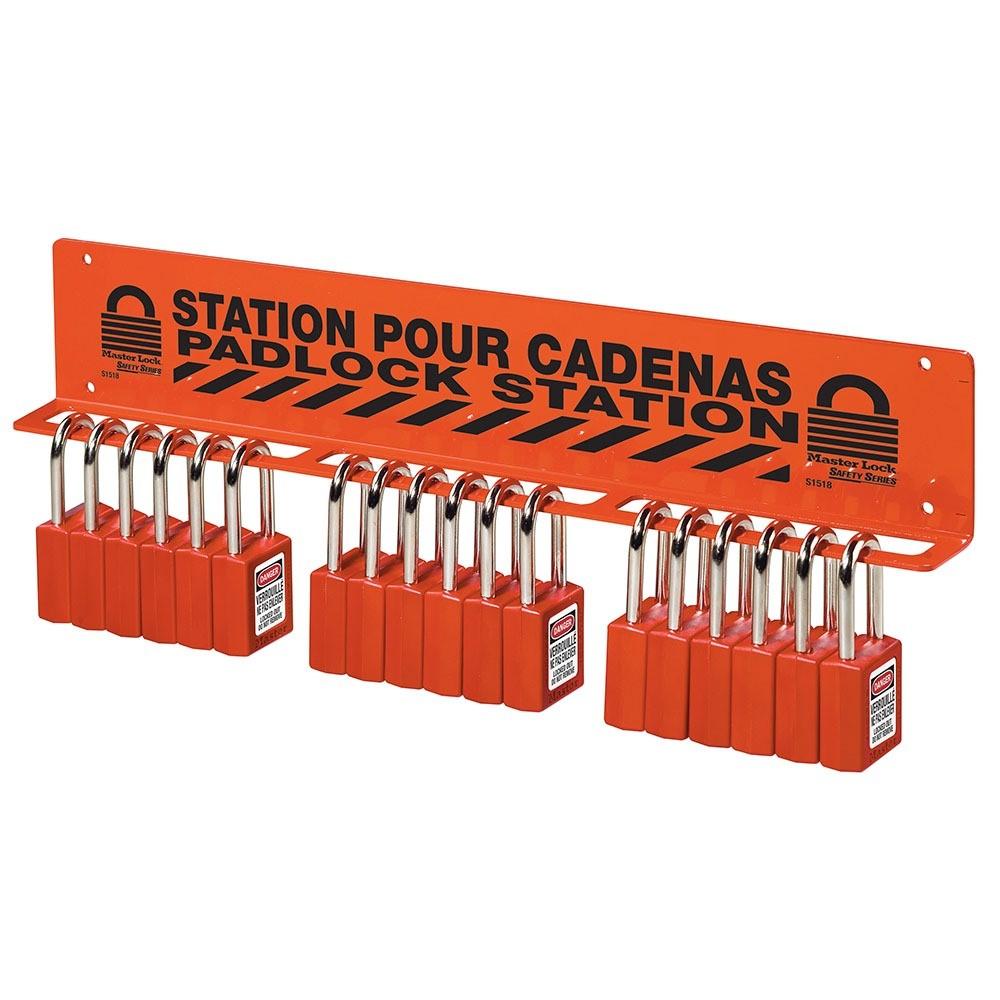 MASTER LOCK Master Lock S1518 Safety Padlock Rack 18-22 Capacity