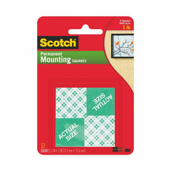 3M 3M 7100235239 Permanent Mounting Squares 1x1 Inch