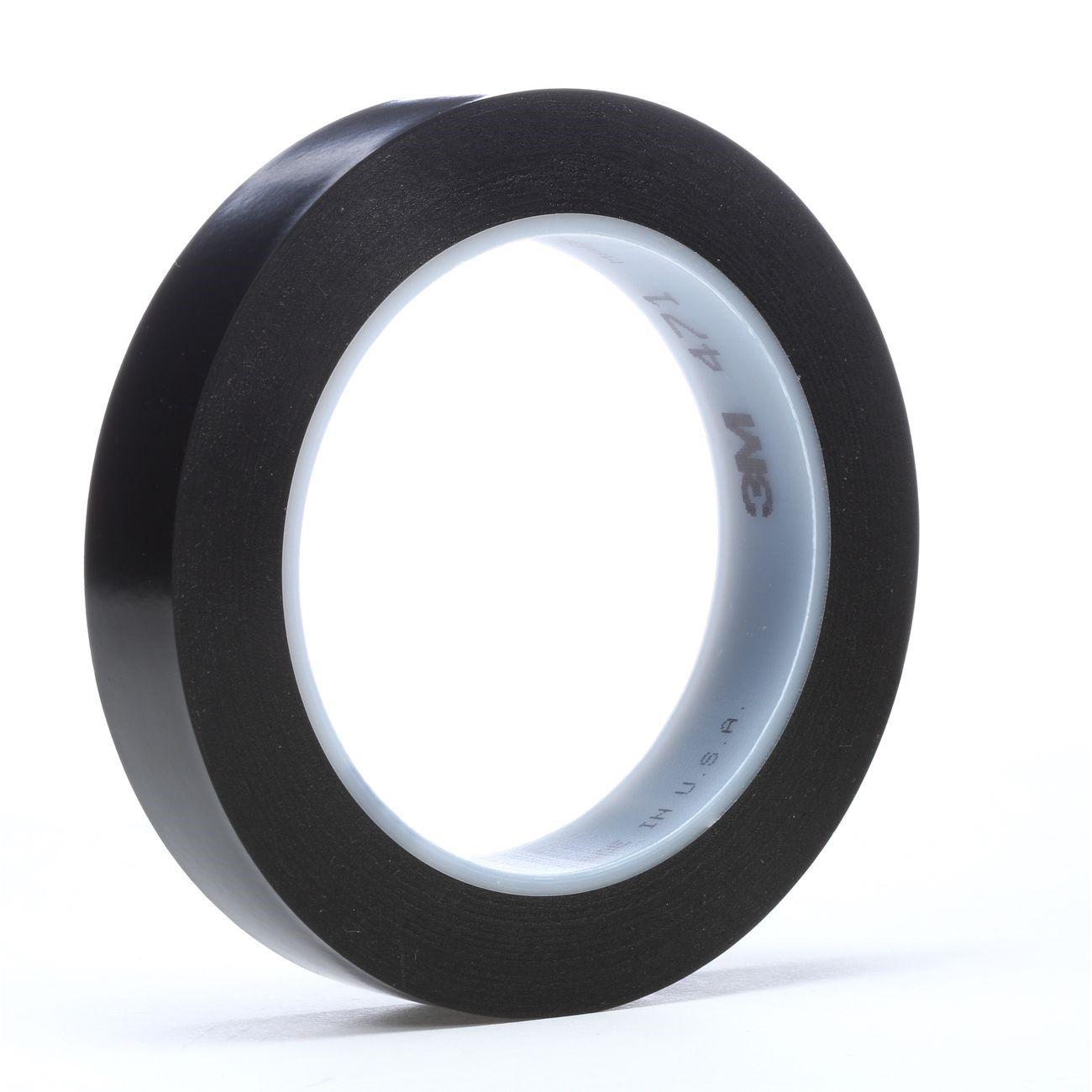 3M 3M 7000047458 Vinyl Tape 471 Black 1in X 36yd