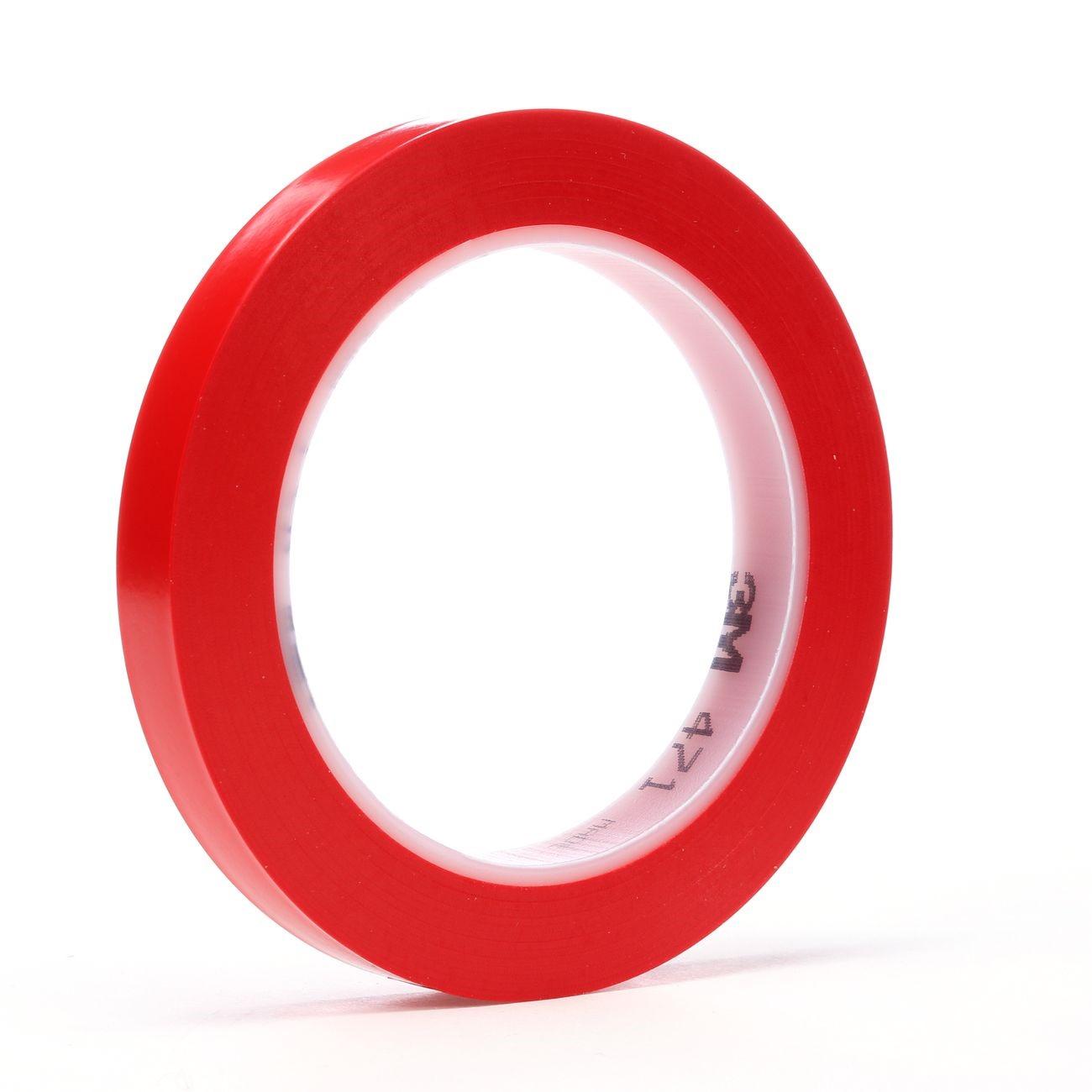 3M 3M 7100049361 Vinyl Tape 471 Red 0.375in X 36yd 5.2 Mil