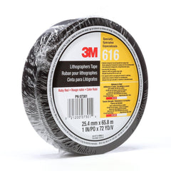 3M 3M 7000050036 Lithographers Tape 616 Ruby Red 1in X 72yd