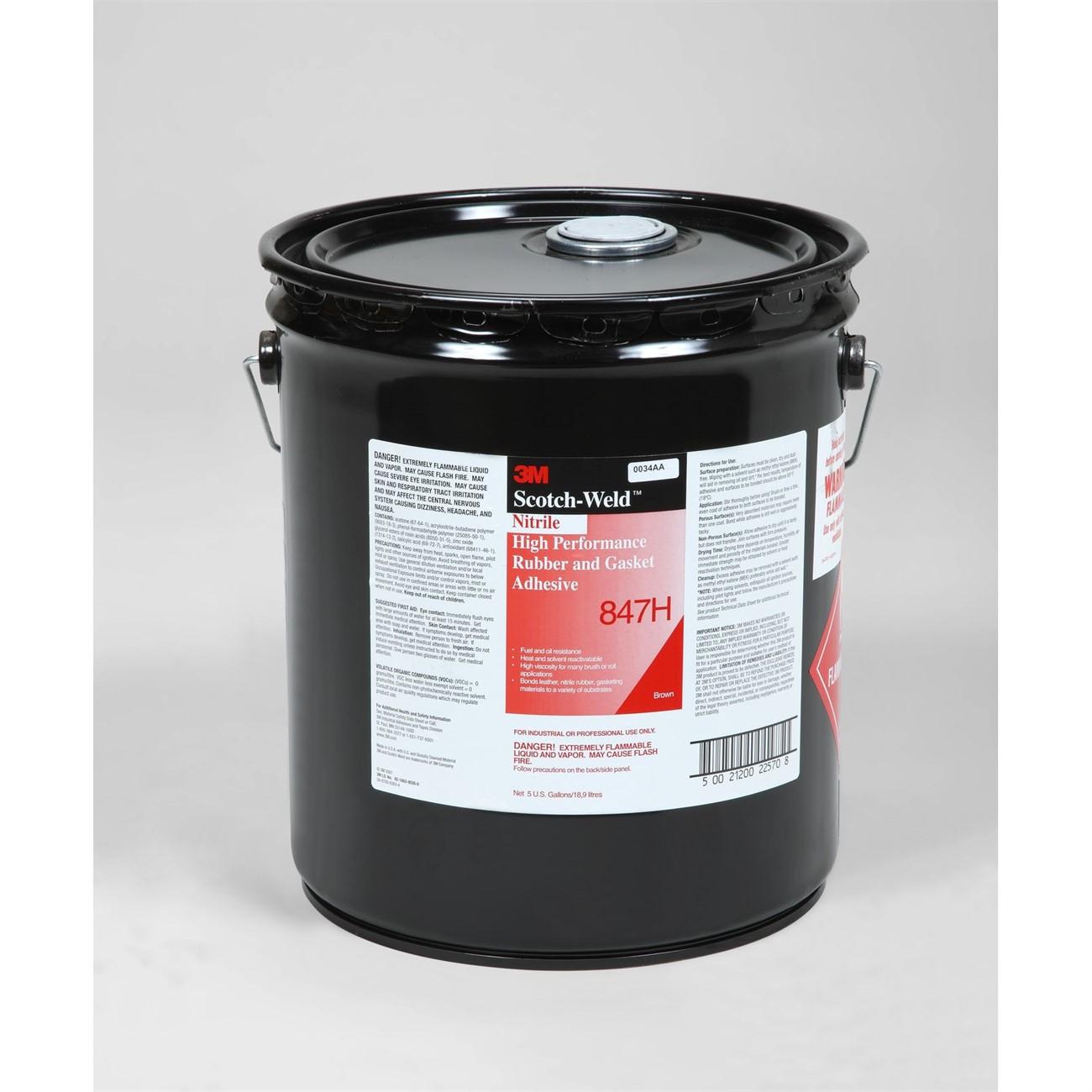 3M 3M 7100025410 Nitrile Rubber Gasket Adhesive 847H 5 Gal