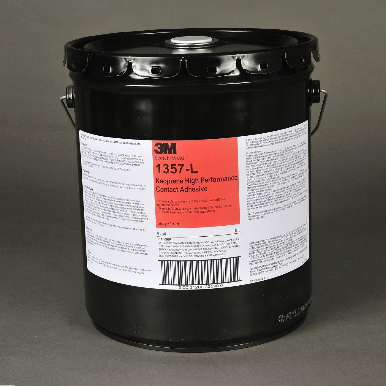 3M 3M 7000000805 Contact Adhesive 1357L Gray-green 5 Gal