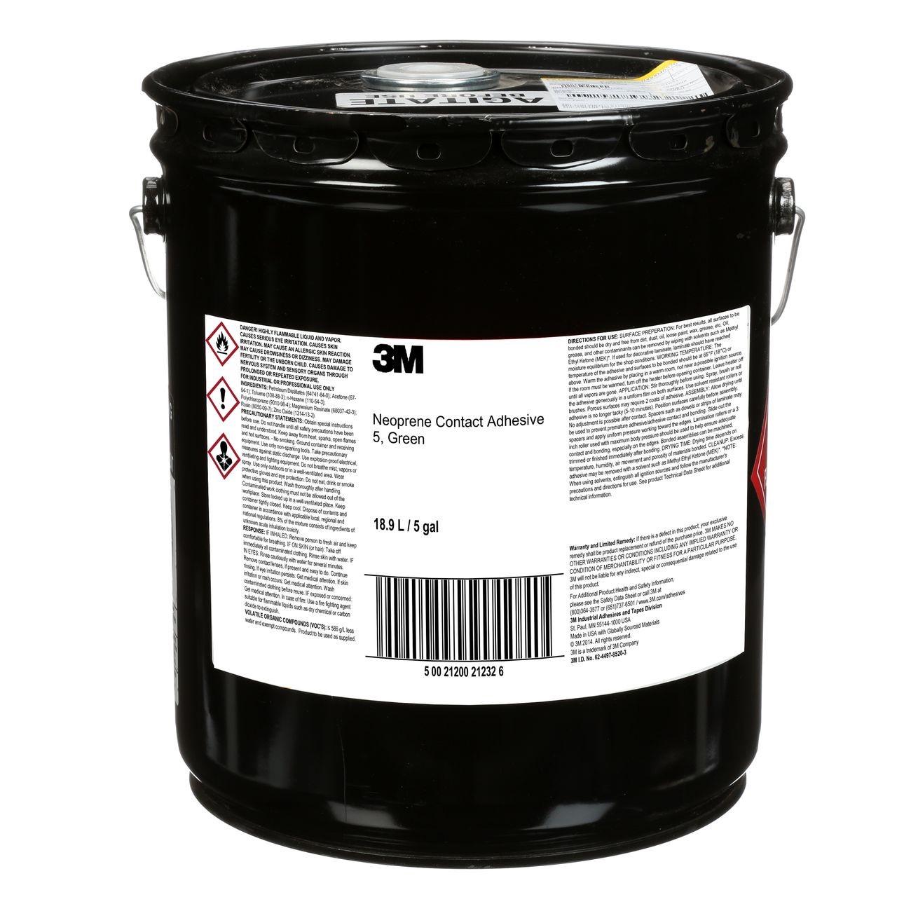 3M 3M 7000046576 Neoprene Contact Adhesive 5 Green