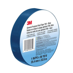 3M 3M 7000123887 Vinyl Tape 764 Blue 1 in X 36 Yd 5.0 Mil