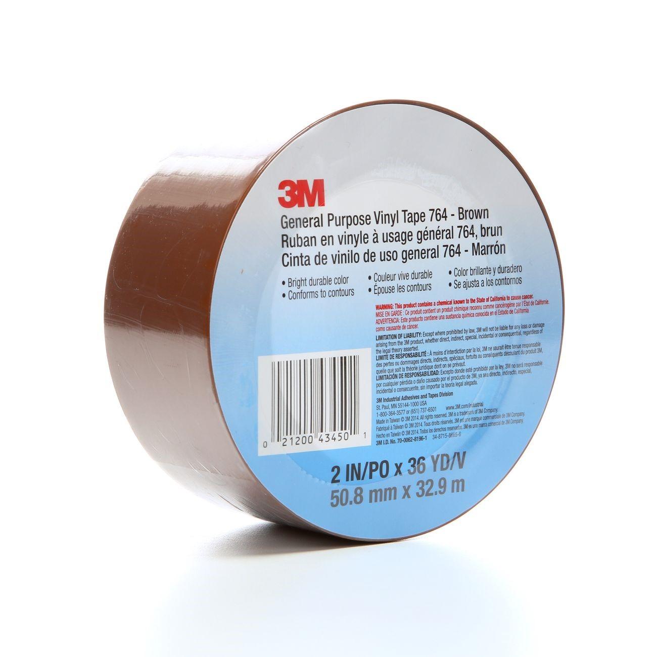 3M 3M 7000123892 Vinyl Tape Brown 2in X 36yd 5.0 Mil