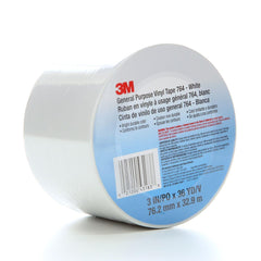 3M 3M 7000123865 Vinyl Tape 764 White 3in X 36yd 5.0 Mil