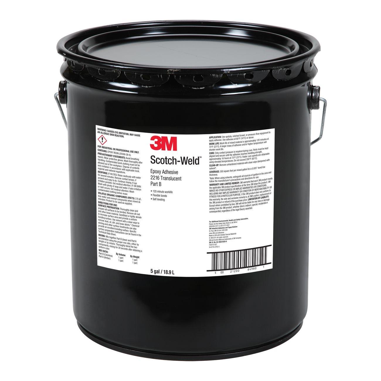 3M 3M 7000121307 Scotch-weld Epoxy Adhesive 2216 Part B 5 Gallon