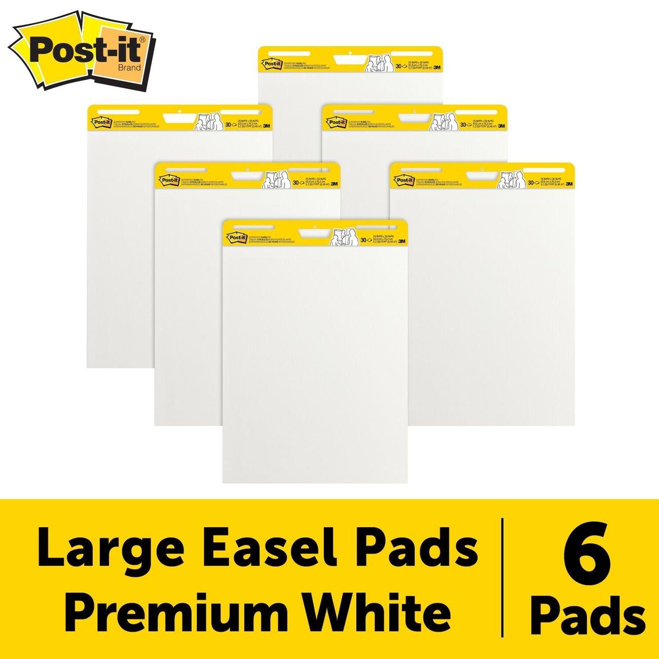 3M 3M 7000052624 Post-it Easel Pad 25x30 Inches White 30 Sheets