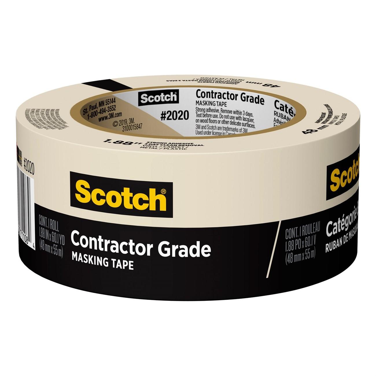 3M 3M 7100186424 Contractor Grade Masking Tape 48MM X 55M