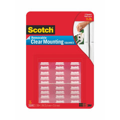 3M 3M 7100241756 Removable Mounting Squares Clear 35 Pack