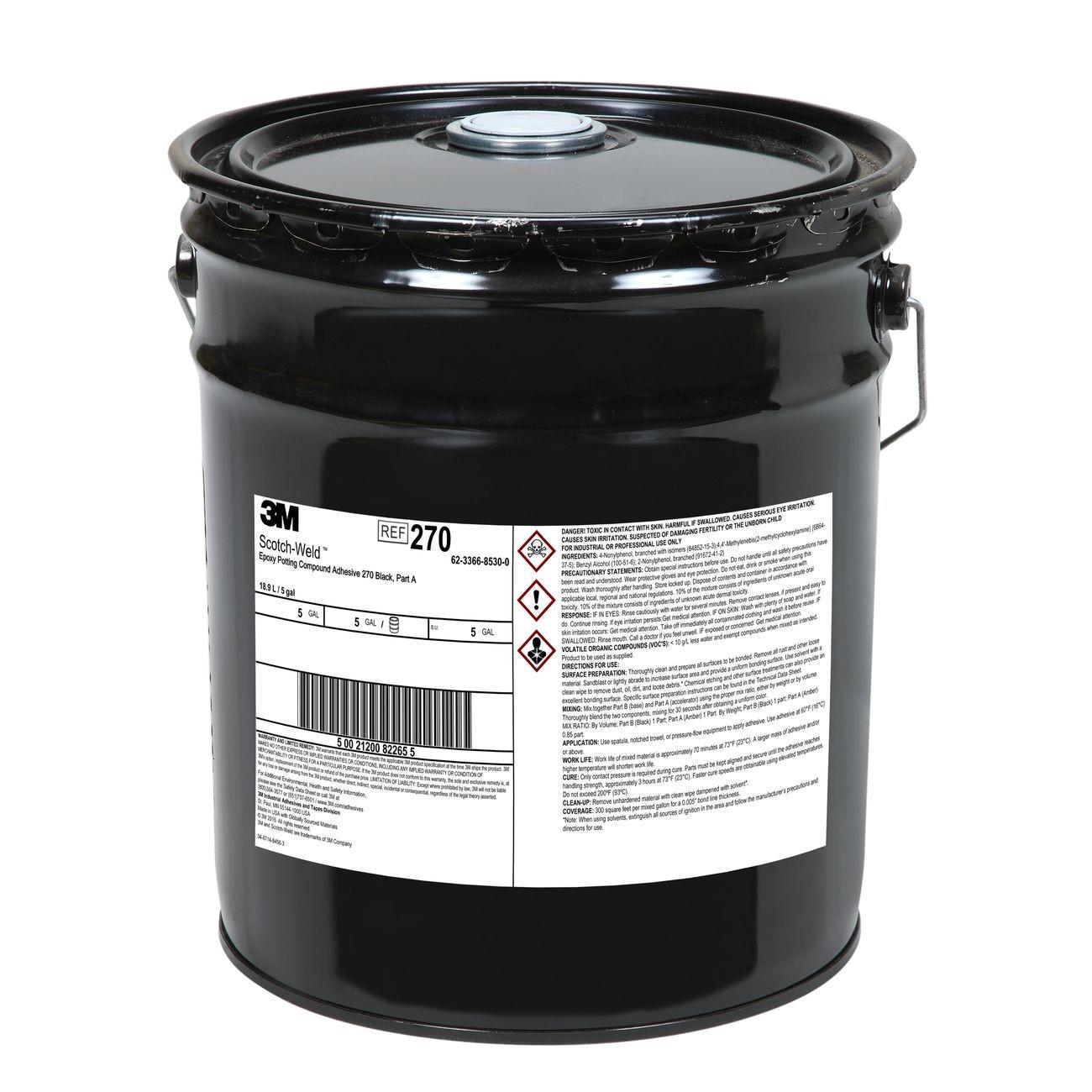 3M 3M 7000046463 Epoxy Potting Compound 270 Black Part a 5 Gal