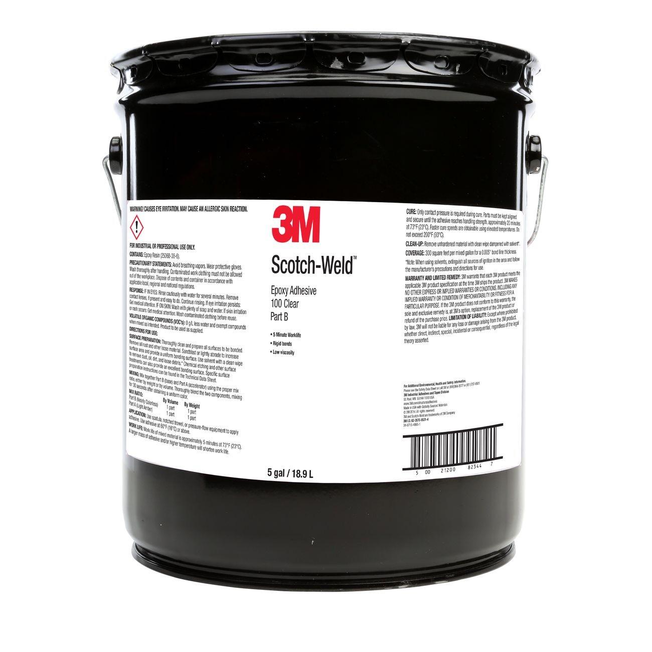 3M 3M 7100086558 Scotch-weld Epoxy Adhesive 100 Clear Amber Part B