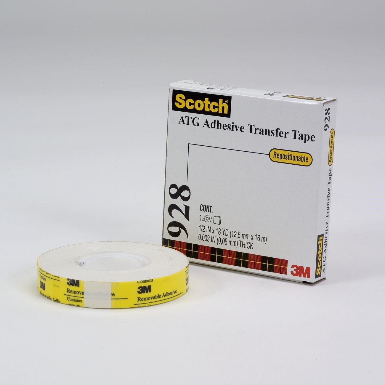 3M 3M 7000048562 Atg Repositionable Double Coated Tape 928 White